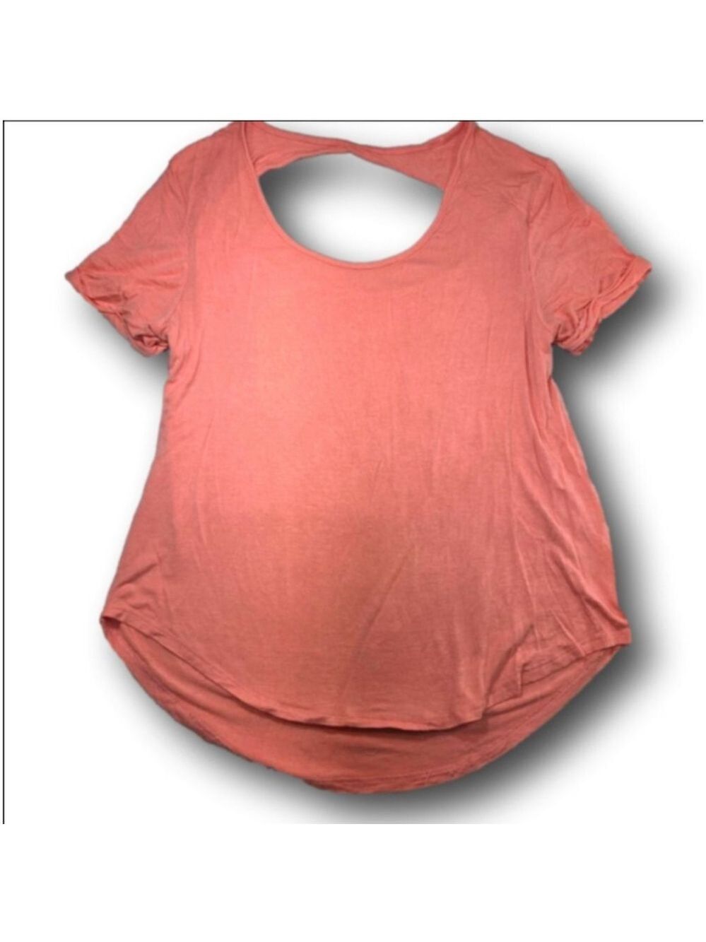 Women's So Coral Short Sleeve Tee with Open Back XL